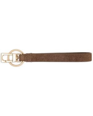 Yu Mei Suede Keyring - White