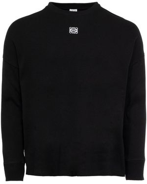 ロエベブラックコットンニット （メンズ Loewe セーター