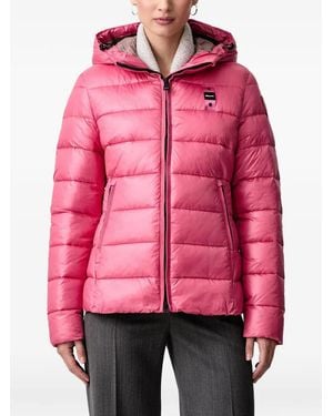 Blauer Caroll Hooded Quilted Puffer Jacket - Pink