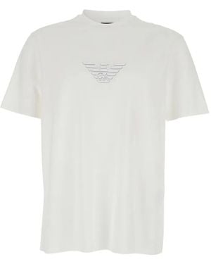 Emporio Armani Round Neck Logo T-Shirt - White