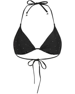 KARL LAGERFELD Top De Bikini Ikon Con Strass - Negro