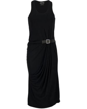Tom Ford Belted Midi Dress - Black
