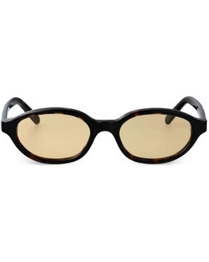 MM6 by Maison Margiela Lunettes 2 Oval-Frame Sunglasses - Black