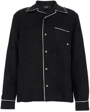 Amiri Piping-Detail Shirt - Black