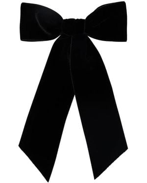 Jennifer Behr Velvet Bow Barrette - Black