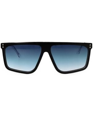 Isabel Marant Geometric-Frame Gradient Sunglasses - Blue