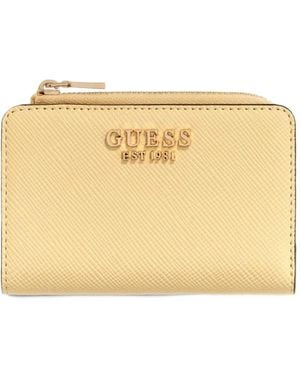 Guess Serenova Saffiano Card Case - Natural