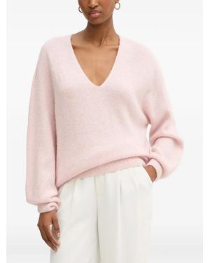 Morgan V-Neck Relaxed-Fit Jumper - Pink