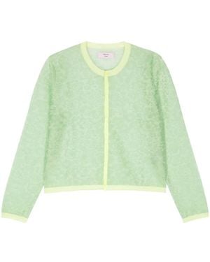 Martine Rose Floral-Jacquard Cardigan - Green