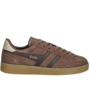 Gola Viper Paneled Low-Top Sneakers - Brown