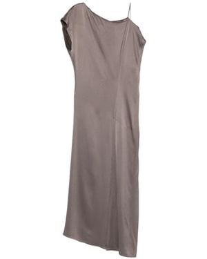 Alysi Asymmetric Midi Dress - Brown