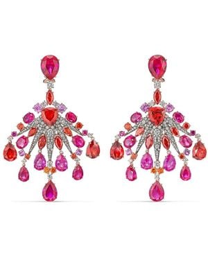 Anabela Chan 18Kt Starburst Multi-Stone Earrings - Red