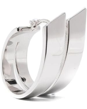 LAG World Arcade Hoop Earring - White