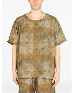 Needles Texturiertes T-Shirt - Braun