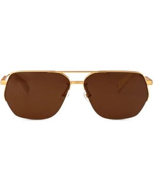 Jacquemus Lunettes De Soleil À Monture Pilote - Marron