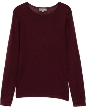 N.Peal Cashmere Eden Round-Neck Top - Purple