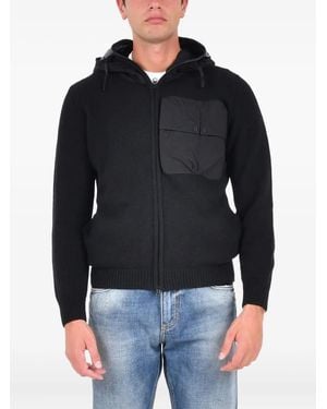 C.P. Company Goggles-Detail Zip-Up Hoodie - Black