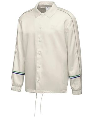 PUMA Striped-Detail Jacket - White