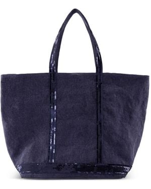 Vanessa Bruno Large Cabas Sequin-Embellished Tote Bag - Blue