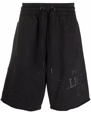 Palm Angels ダメージ ショートパンツ - ブラック