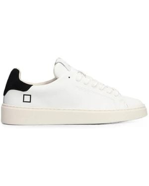 Date Levante Contrast-Heel Sneakers - White