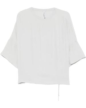 Liviana Conti Demi Drawstring-Hem Top - White