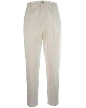 Pence Button-Fastening Pleated Pants - White