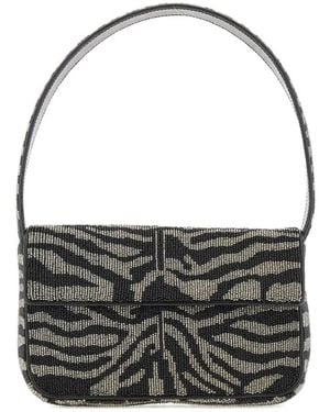 STAUD Tommy Beaded Shoulder Bag - Black