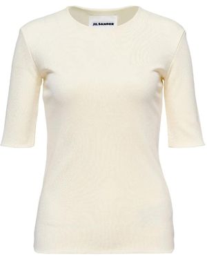 Jil Sander クルーネック Tシャツ - ナチュラル