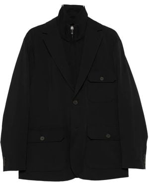 Emporio Armani Single-Breasted Blazer - Black