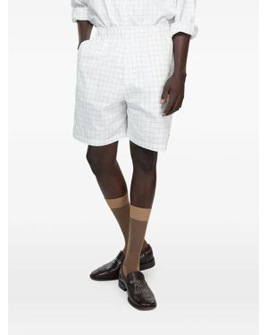 Acne Studios Grid Shorts - White
