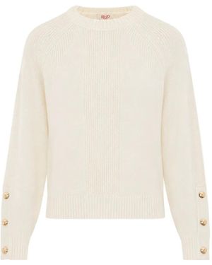 Liu Jo Button-Embellished Sweater - White