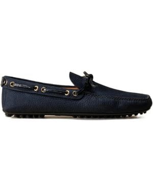 Car Shoe Nubuk-Loafer Mit Kroko-Print - Blau