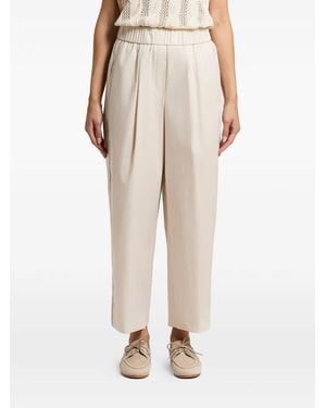 Peserico Elasticated-Waist Trousers - Natural