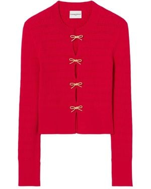Claudie Pierlot リボンディテール セーター - レッド