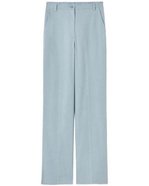 Claudie Pierlot Straight Broek Met Knoop - Blauw