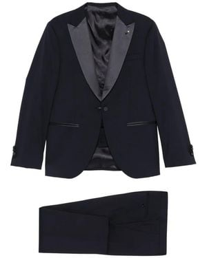 Manuel Ritz Peak-Lapels Suit - Blue