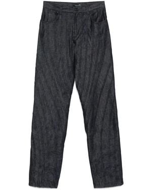 Mugler Jeans Con Dettaglio Cuciture - Blu