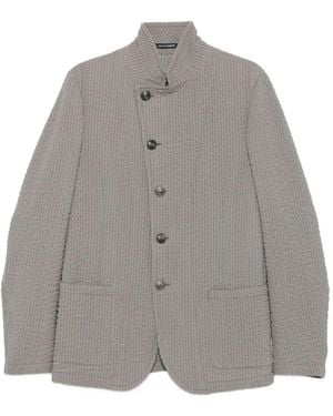 Emporio Armani Virgin Wool Blend Shirt Jacket - グレー