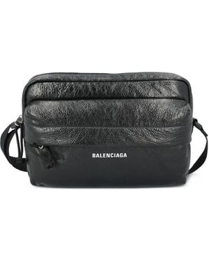 Balenciaga ロゴ ショルダーバッグ - ブラック