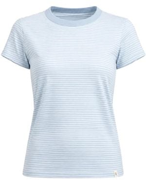 Rag & Bone Slub Striped T-Shirt - Blue