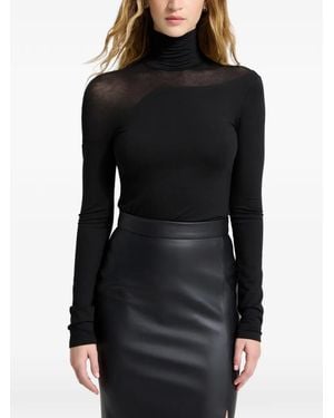 MARCELLA Luca Sheer-Panel Top - Black