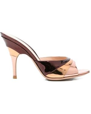 Gianvito Rossi Marea Metallic Sandals - Purple