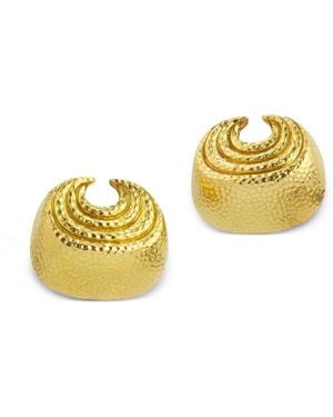David Webb 18Kt Concentric Crescent Gelbgoldohrringe - Mettallic