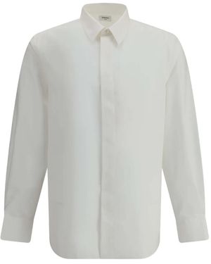 Saint Laurent Long-Sleeve Button-Down Shirt - White