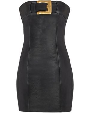 Balmain Buckle-Embellished Mini Dress - Black