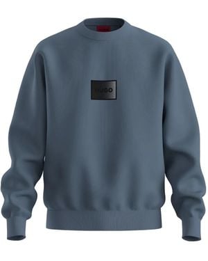 HUGO Logo-detail Sweatshirt - Blue