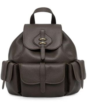 Coccinelle Medium Mavery Pocket Pebbled Leather Multi-Pocket Backpack - Black