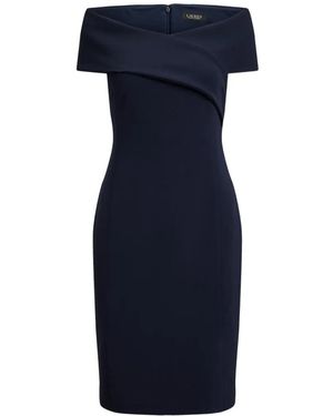 Ralph Lauren Robe Mi-Longue À Épaules Dénudées - Blue