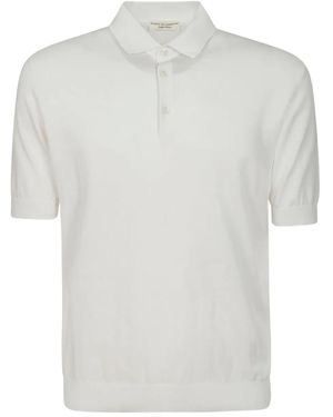 FILIPPO DE LAURENTIIS Short-Sleeve Button Polo Shirt - White